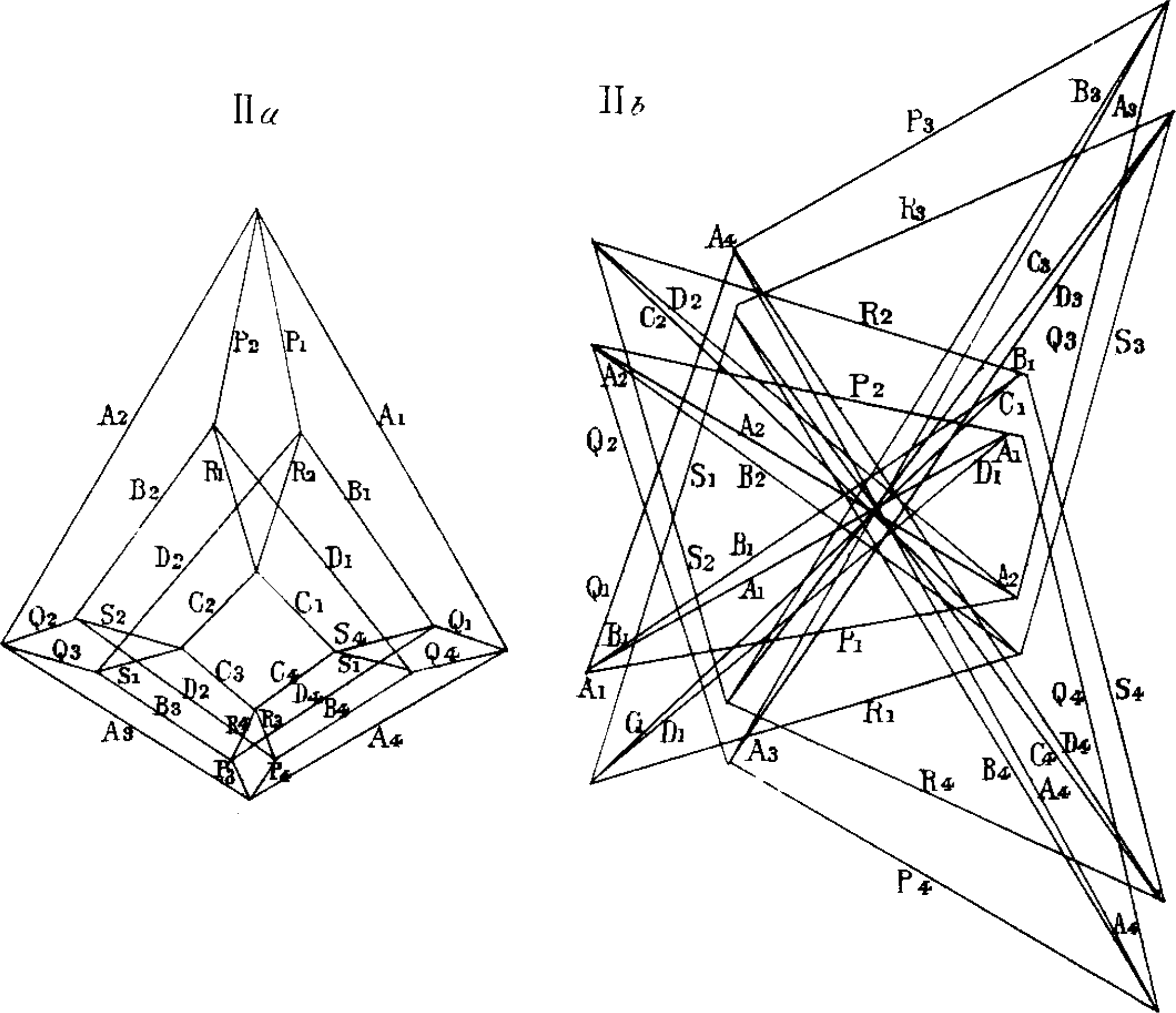 A toroidal planar framework with a planar reciprocal framework, from Maxwell (1870)
